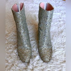 J. Crew Sadie Ankle Boots Glitter